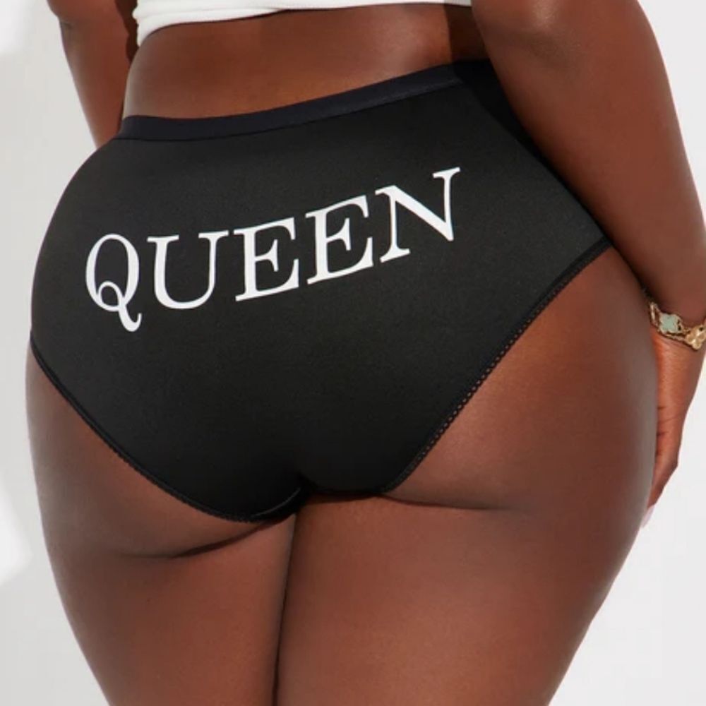 Queen Boyshort Women's Panty Black Brief -D